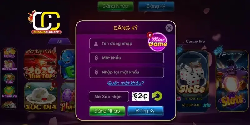 Cách đăng ký và bắt đầu chơi tại choangclud